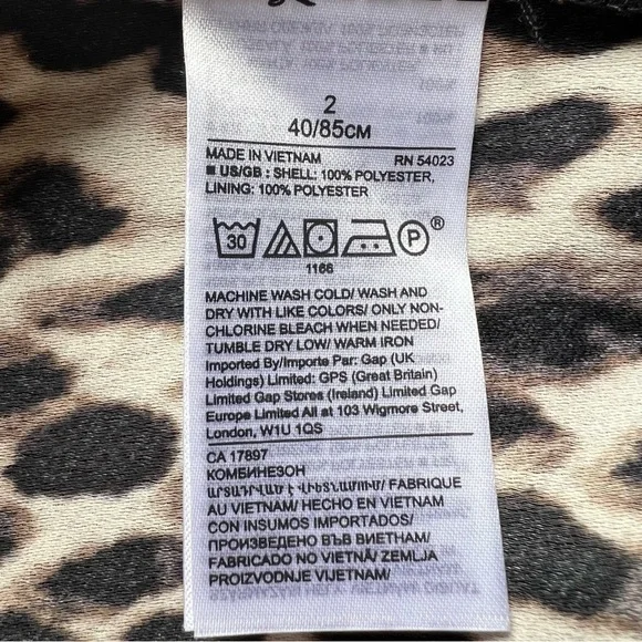 NWT Banana Republic Women’s Leopard Print Crop Wide Leg Sleeveless Jumpsuit, 2 - Picture 8 of 13